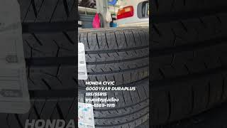 GOODYEAR DURAPLUS 18555R15 HONDA CIVIC ร้านยางเจริญรุ่งเรือง 0865691915 [upl. by Nosremaj]