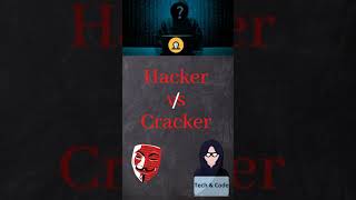 Difference between Hacker and Cracker  Hacker vs CrackerTechampCode shorts youtubeshorts trending [upl. by Erait]