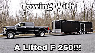 Should You Tow With A Lifted Ford F250 On 37’s  How Bad Is The MPG [upl. by Askari]