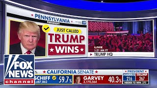 Trump wins Pennsylvania inches closer to the White House Fox News projects [upl. by Ynos]