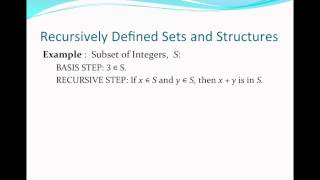 Recursively Defined Sets [upl. by Willa]