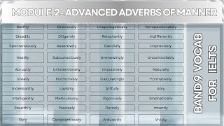 ADVANCED ADVERBS OF MANNER FOR BAND 9 [upl. by Pietra]