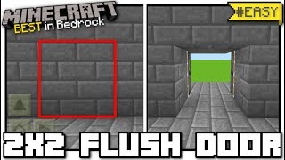 Minecraft Bedrock  2x2 FLUSH PISTON DOOR  Jeb Door  Tutorial  PS4  MCPE  Xbox  Switch [upl. by Lahcear]