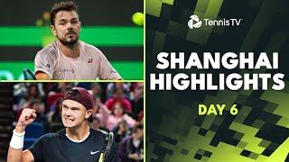 Rune vs Berrettini Wawrinka vs Cobolli Fritz amp Dimitrov Return  Shanghai 2024 Highlights Day 6 [upl. by Tiffany801]