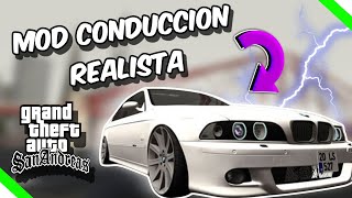 🚗 MOD DE CONDUCCION REALISTA PARA GTA SAN ANDREAS  LOS MEJORES MODS PARA GTA SA 2023 ✔️ [upl. by Ybbor]