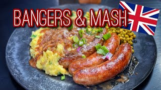 Bangers amp Mash  Würstchen mit Zwiebelsauce und Kartoffelbrei  Westmünsterland BBQ [upl. by Lederer]