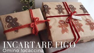 OMINO FOCACCINA impacchettare figo Come creare una carta per incartare i regali [upl. by Crystal]