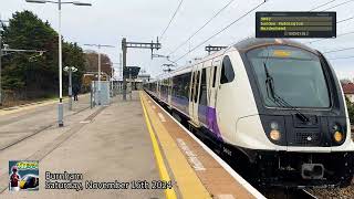 Trains at Burnham 161124 Part 1 4K [upl. by Yelsehc442]