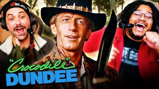 CROCODILE DUNDEE 1986 MOVIE REACTION FIRST TIME WATCHING Paul Hogan  Full Movie Review [upl. by Ellenoj]