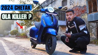 CHETAK 2024 PREMIUM  MOST DETAIL REVIEW  Ola killer  ⚡ [upl. by Gabe]