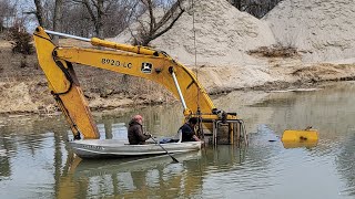 Big Excavator Rescue Dead In The Water The Cat D8H Gets To Work [upl. by Sly]