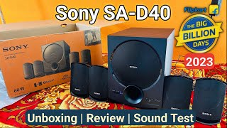 Sony SAD40 Home theatre  Unboxing amp ReviewSound Test ￼ [upl. by Suivart]