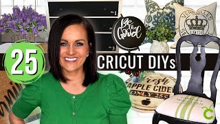 25 MIND BLOWING DIY Projects You Can Make w a CRICUT [upl. by Atiuqiram]