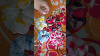 Handmade scrunchies 🥰🤗❤️🤩 youtubeshorts hendmade scrunchies kakulivlogs1 [upl. by Aralk]