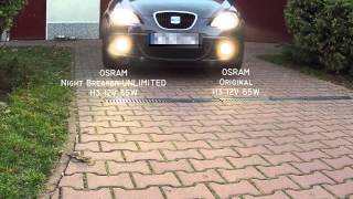 H3 OSRAM Night Breaker UNLIMITED vs OSRAM Original fog lights [upl. by Noicnecsa]