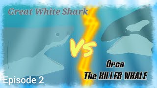 Great White Shark vs Killer Whale  Arctic biome battle royale part 2  who would win [upl. by Duma]