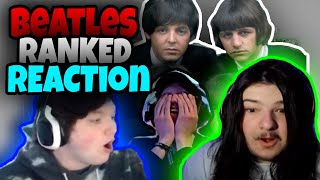 REACTING TO BEATLES SONGS RANKED LOWEST TO HIGHEST [upl. by Tooley939]