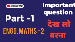 Differential Equation of Engineering maths  Important question of Engg maths 2  Particular solu [upl. by Helve166]