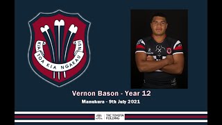 Vernon Bason Try  FAHS 1st XV [upl. by Akinajnat]