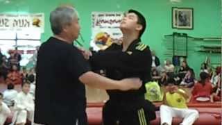 Grand Master Dr Kum Sung of Kum Sung Karate  Demonstration with Black Belts  Speed 1 [upl. by Nahtiek]