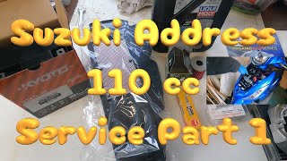 Suzuki Address 110 Scooter Service Part 1 [upl. by Tricia700]