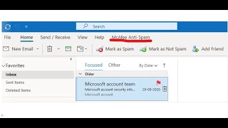 How to Disable And Enable McAfee AntiSpam In Microsoft Outlook [upl. by Nalad862]