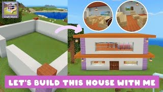 Lets build the house  craft world app  minecraft [upl. by Nimoynib]