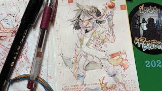 MITOGRAFIA  The Morning Random Sketches ✍️ Kenneth Rocafort  live drawing  17 [upl. by Annayek]