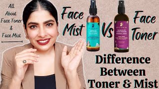 Difference Between Face Toner amp Face Mist  Pilgrim Face Mist amp Toner Review  Antima Dubey Samaa [upl. by Fasa]