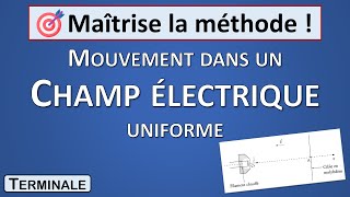 13 Mouvement dune particule dans un champ électrique  équations horaires Tle  Physique [upl. by Orabla]