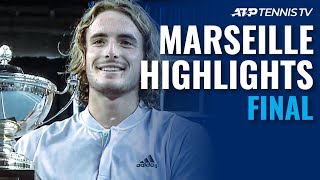 Tsitsipas Defeats AugerAliassime To Defend Marseille Crown  Marseille 2020 Final Highlights [upl. by Akiaki]