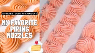 ONE Piping NOZZLE Different Designs and Piping Techniques for Cake Decorating Compilation Tutorial [upl. by Swec]