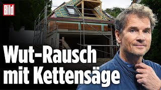 Jens Lehmann geht mit Kettensäge auf NachbarGarage los [upl. by Nnylyar677]