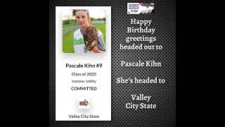 Happy Birthday greetings headed out to Pascale Kihn She’s headed to Valley City State [upl. by Llenyl]