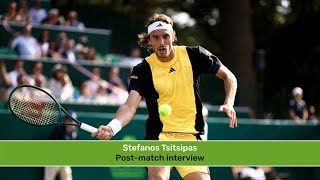 The Boodles 2024  Day 1 Tuesday 25th June  Stefanos Tsitsipas interview [upl. by Engapmahc]