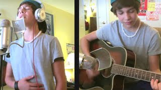 Never Let You Go Justin Bieber  Austin Mahone live acoustic cover [upl. by Rocray]