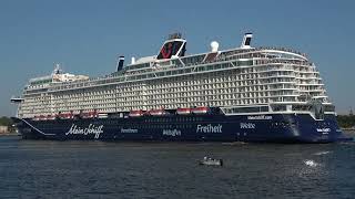 Cruise ship quotMein Schiff 7quot 2024 TUI Cruises 31570m Riga Latvia 07092024 [upl. by Remo]