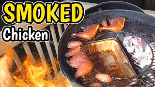 Smoked Chicken Legs Ft Weber Kettle Grill  Snake Method Charcoal BBQ [upl. by Enelyk553]