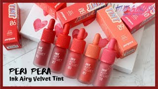 PERIPERA INK AIRY VELVET TINT VER 2 SWATCH amp REVIEW Son kem lì mùa hè [upl. by Areis]