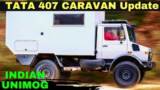 TATA 407 CARAVAN The Indian Unimog Update and New Campervan Development [upl. by Ayanal532]