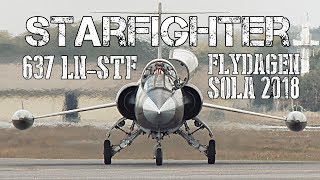 CF104D Starfighter 637 LNSTF  First ever display Sola 2018 [upl. by Toblat288]