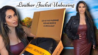 Leather Jacket Women  Angel Leather Jacket unboxing [upl. by Yroj]