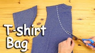 How to Make a TShirt Bag [upl. by Cirdnek844]