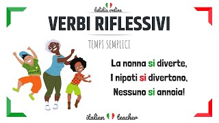 I VERBI RIFLESSIVI tempi semplici  Italian Verbs  Italian for beginners [upl. by Salbu73]