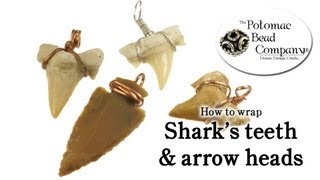 How to Wire Wrap Shark Teeth amp Arrow Heads Easy DIY [upl. by Llerruj596]