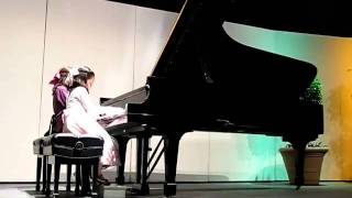 Brahms  Hungarian Dance No 5 Piano 4 hands Dany 10 amp Pau 8 [upl. by Hansen]