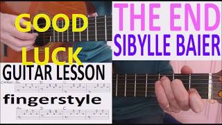 THE END  SIBYLLE BAIER fingerstyle GUITAR LESSON [upl. by Celestyna]