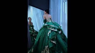 Quinceanera Dress with Detachabale Sleeves formaldress promdress weddingdress quinceañera [upl. by Tristram]