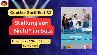 Stellung von nichtquot im Satz  Place of nichtquot in the sentence  B1 Grammar  use of Nicht [upl. by Meenen]