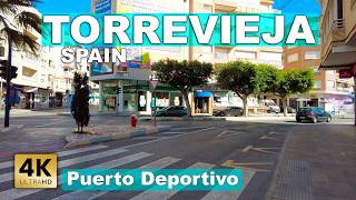 Torrevieja Center  Puerto Deportivo Area  Costa Blanca  Walking tour 2024 4k 60fps [upl. by Tlevesoor]